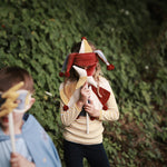 red and yellow jingling marotte for jester dress up set