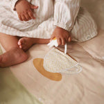 A cute pull out felt flower on activity mat chamomile