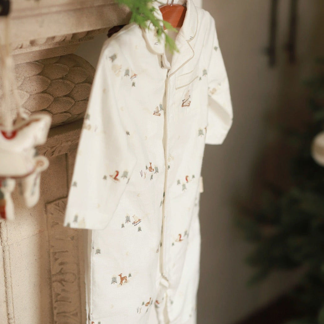 A sleepsuit in winter ski design made for babies