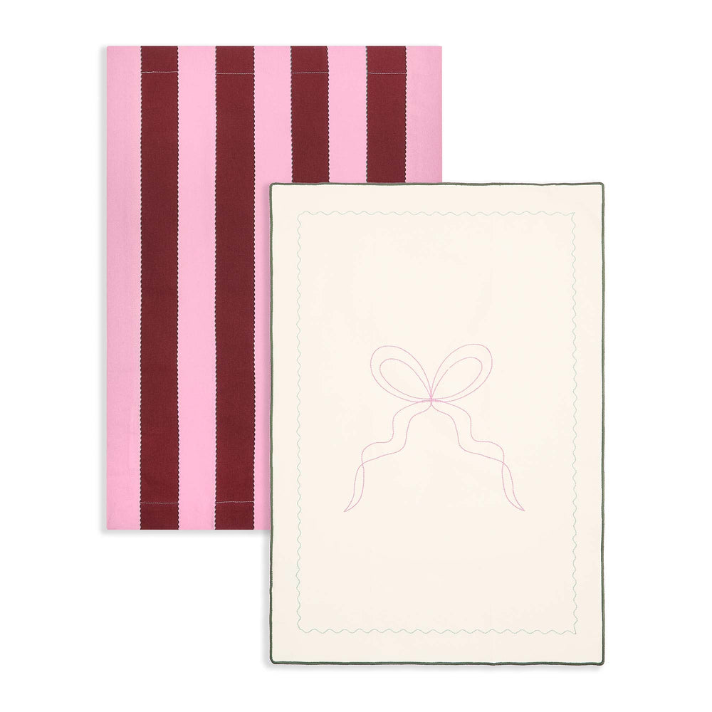 Tea Towels, Set of 2 - Bold Stripe