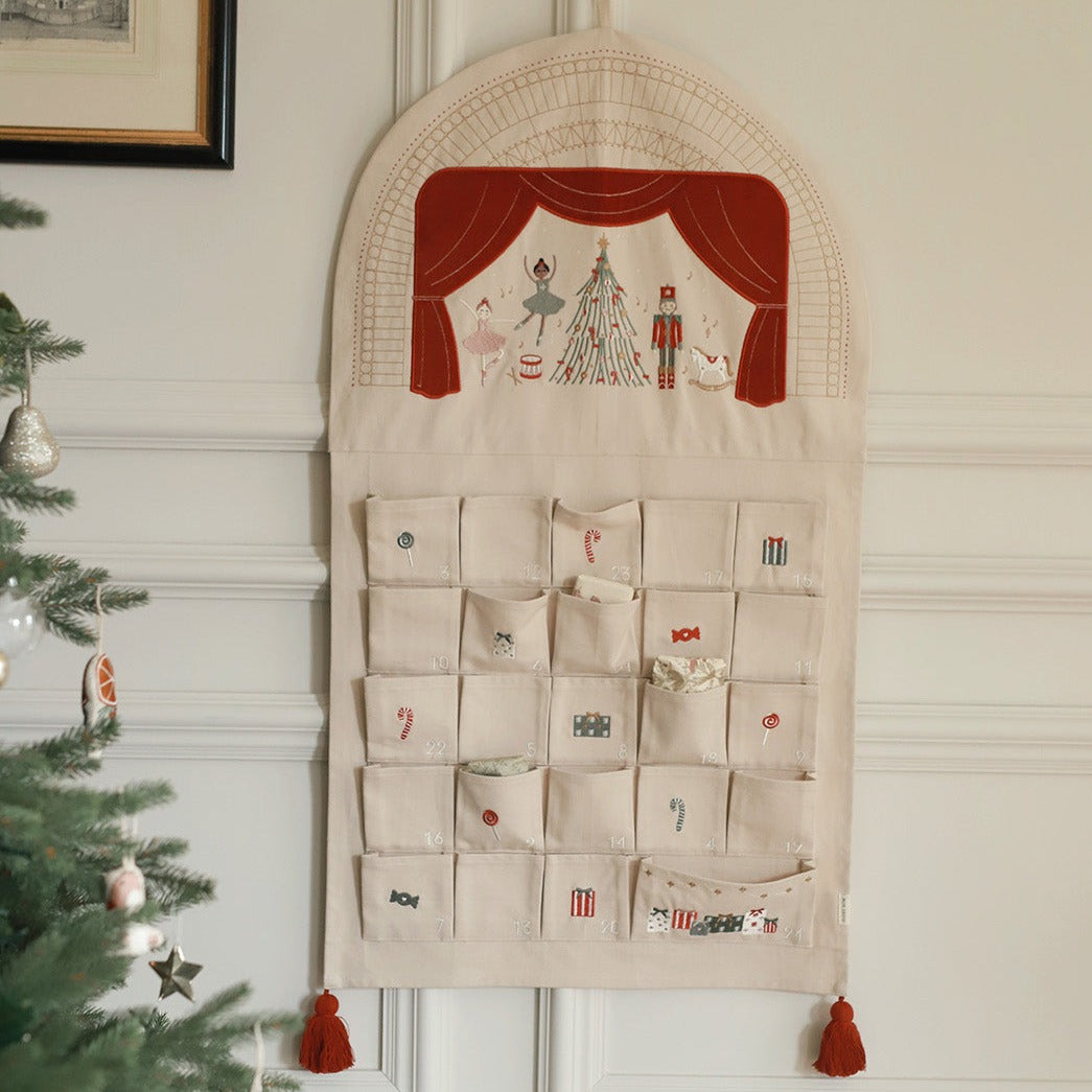 Christmas advent calendar - the nutcracker hanging on the wall