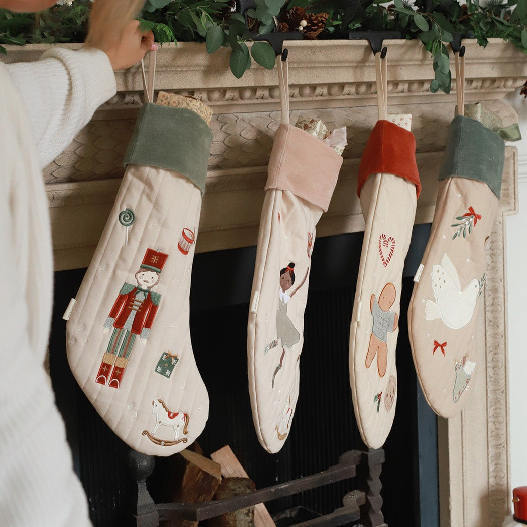 Christmas Stocking Dove on a chimney together with other designs