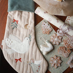 Dove Collection for Christmas Decorations featuring Stocking embroidered with Dove