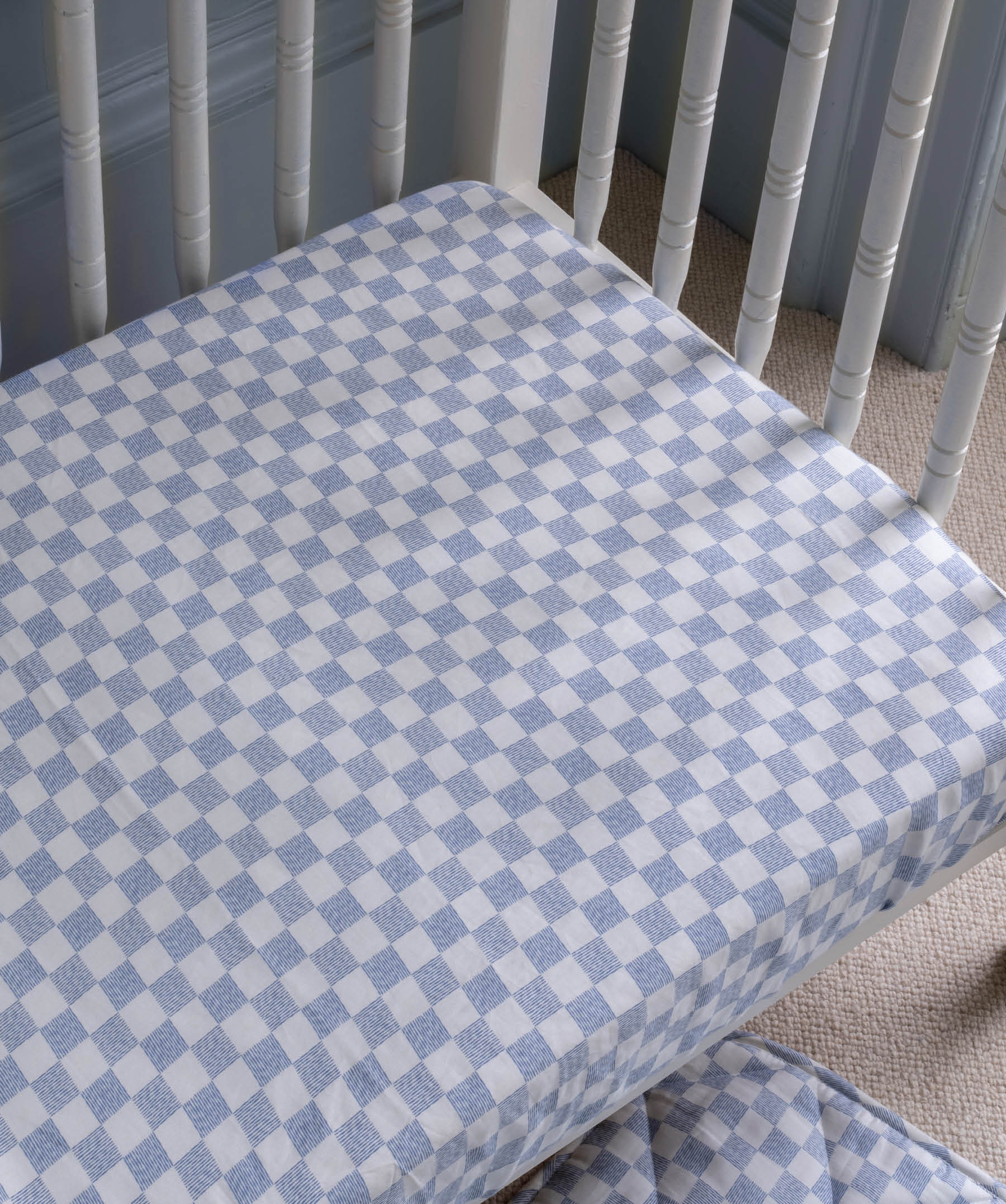 Organic Cotbed Fitted Sheet Waves