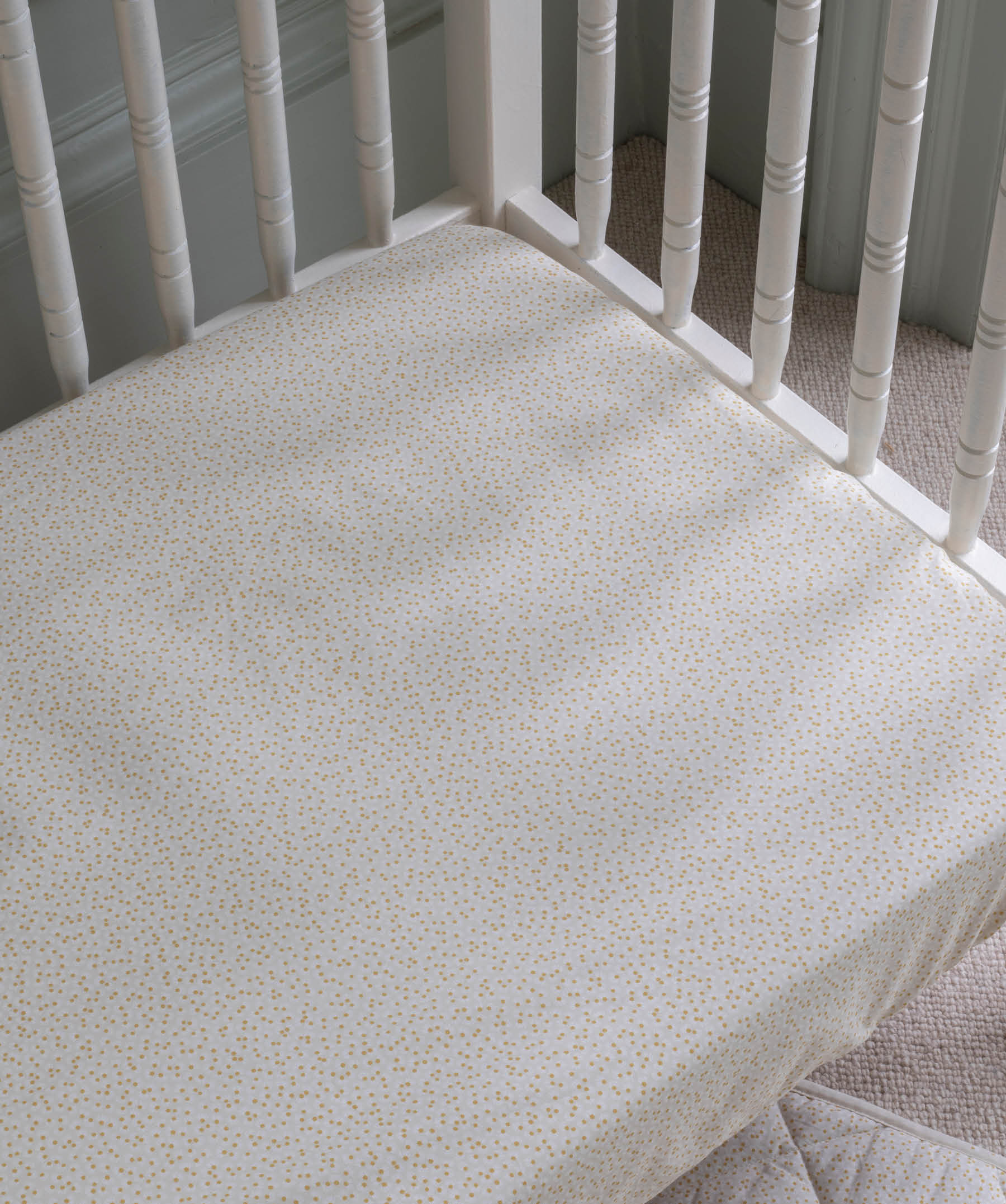 Organic Cotbed Fitted Sheet Daisy Meadow