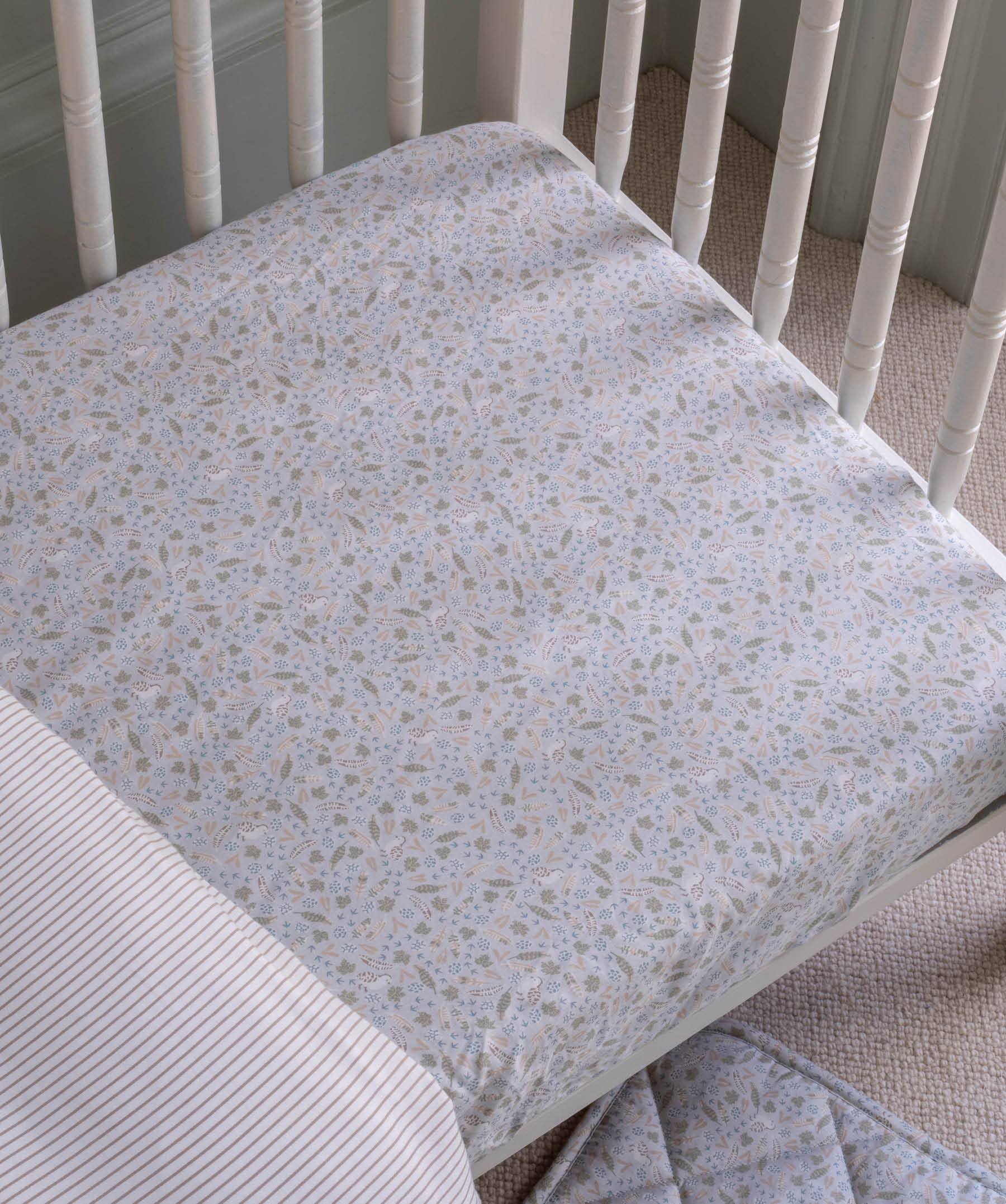 Organic Cotbed Fitted Sheet Nature Trail