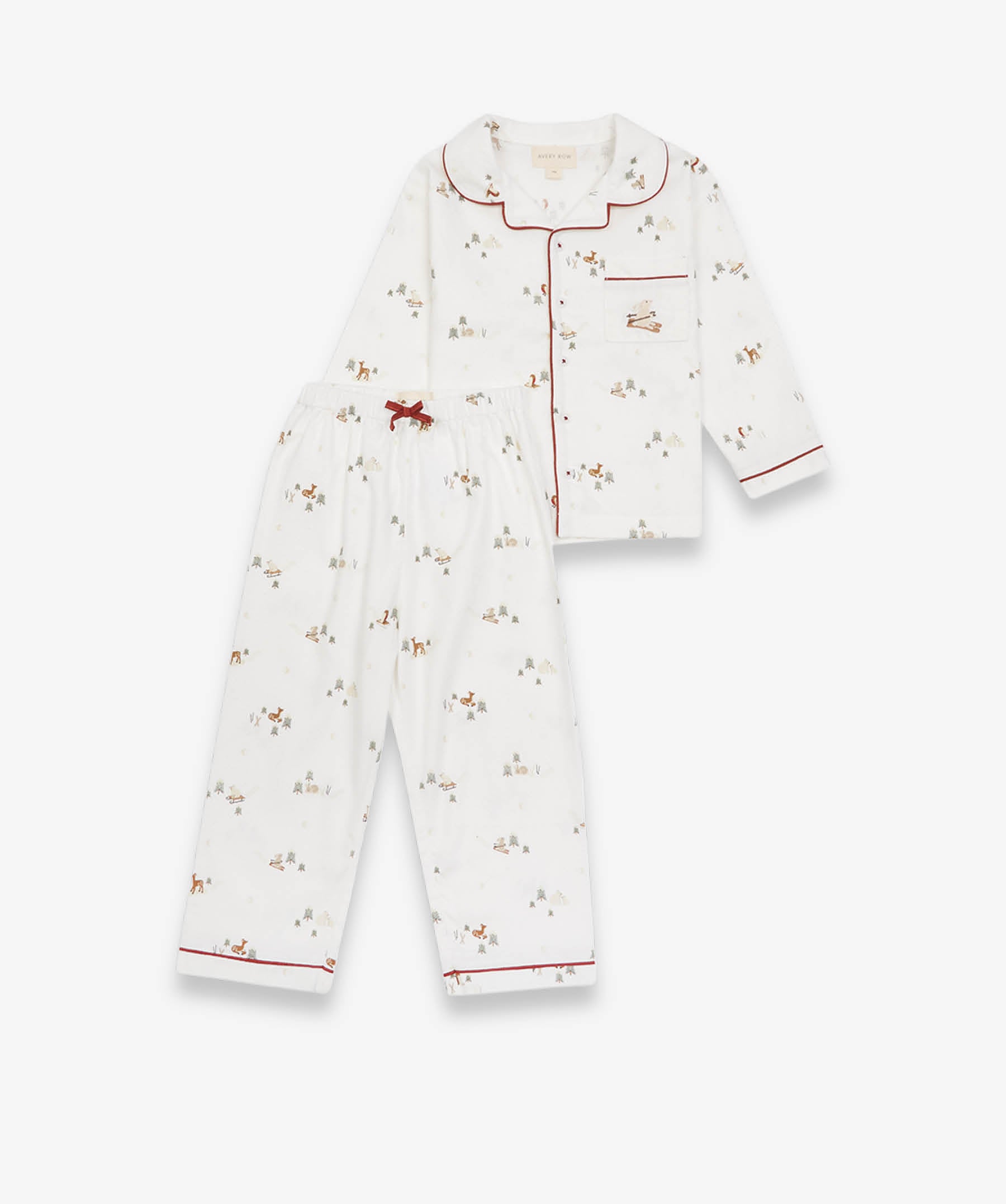 Christmas Flannel Pyjamas Winter Ski Trim