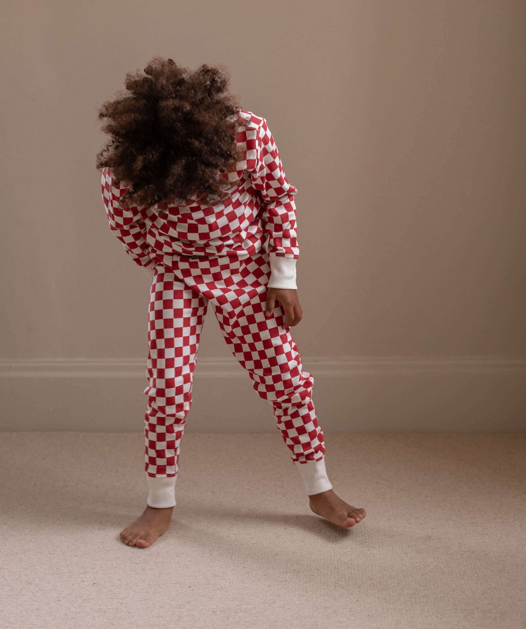 Christmas Jersey Pyjamas Checkerboard