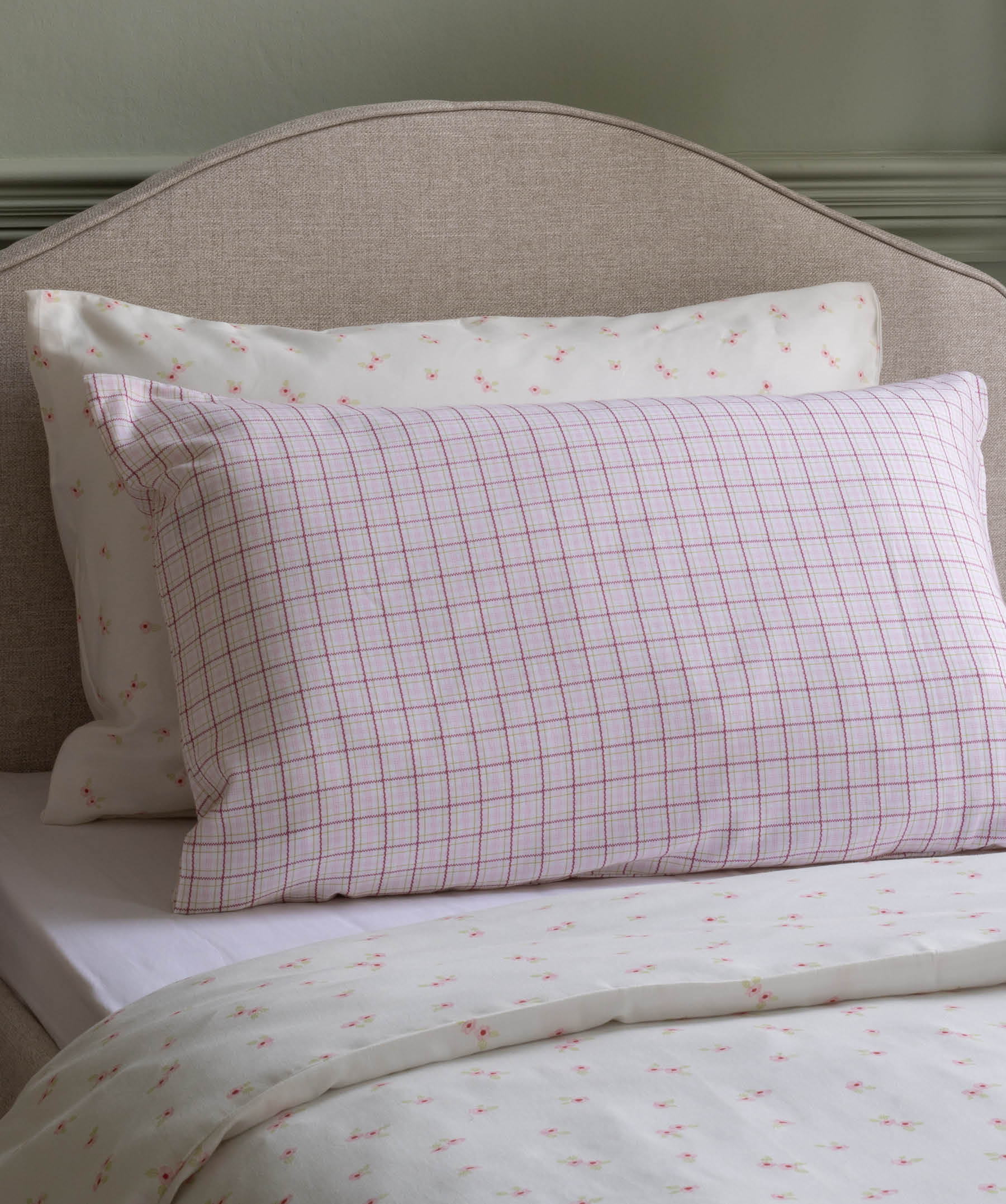 Organic Cotton Single Pillowcase Check