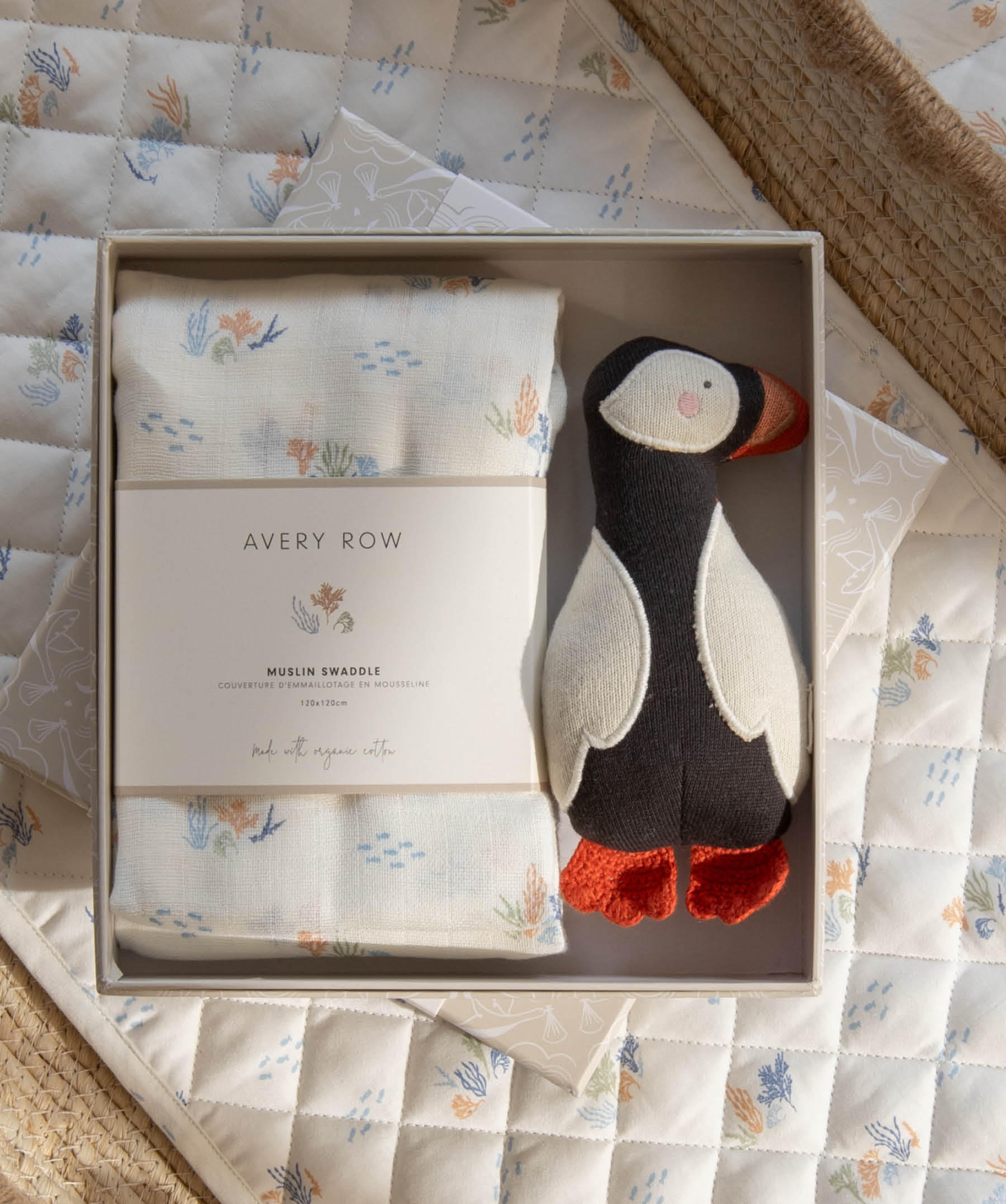Swaddle & Cuddle New Baby Gift Set - Coastline