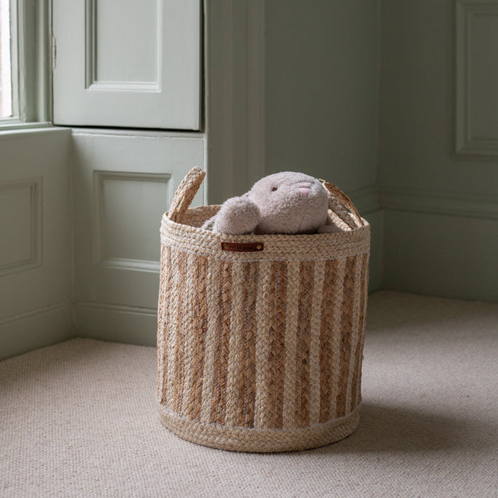 Maize Stripe Storage Basket Set of Natural Avery Row UK