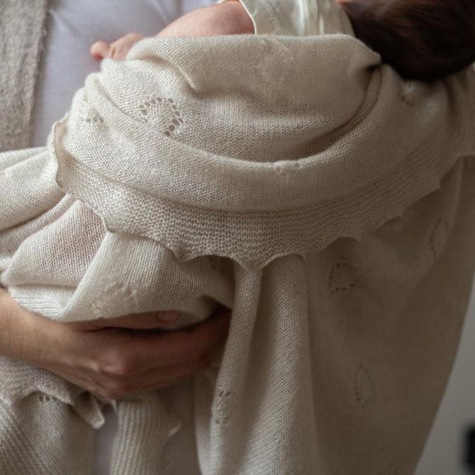 Avery Row Cashmere Shawl texture details