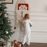 Kid playing with the nutcracker advent calendar