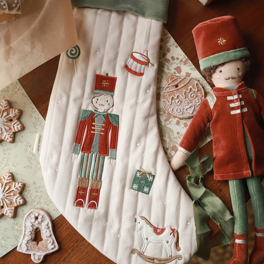 Nutcracker Dolls and Christmas Stocking