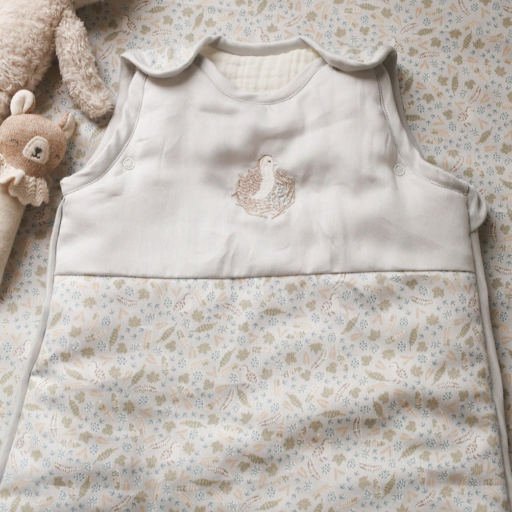 Quail Embroidered Sleeping Bag