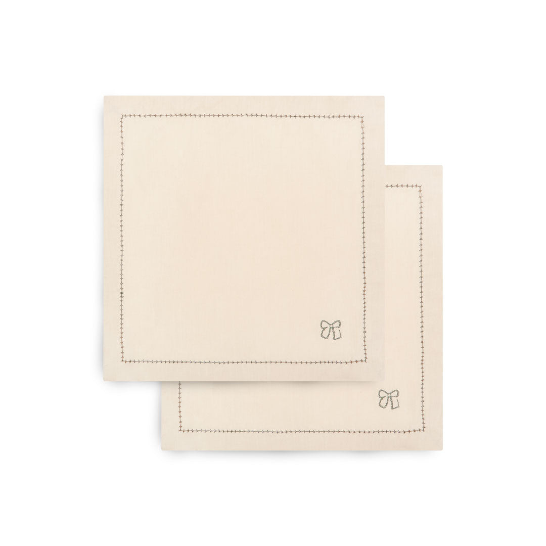 Embroidered Linen Napkins Set 2