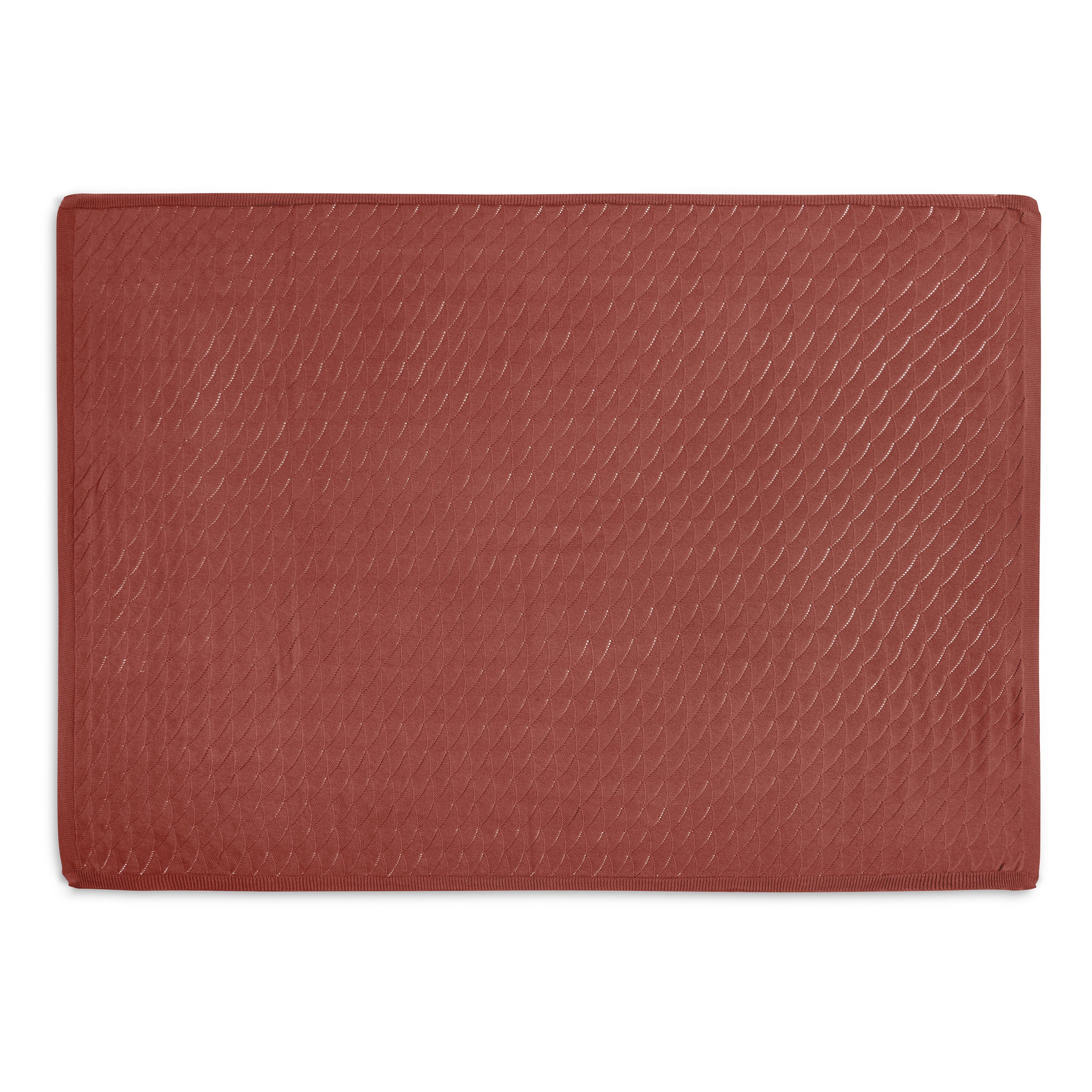 Wave Knit Blanket - Tawny Pink - Avery Row