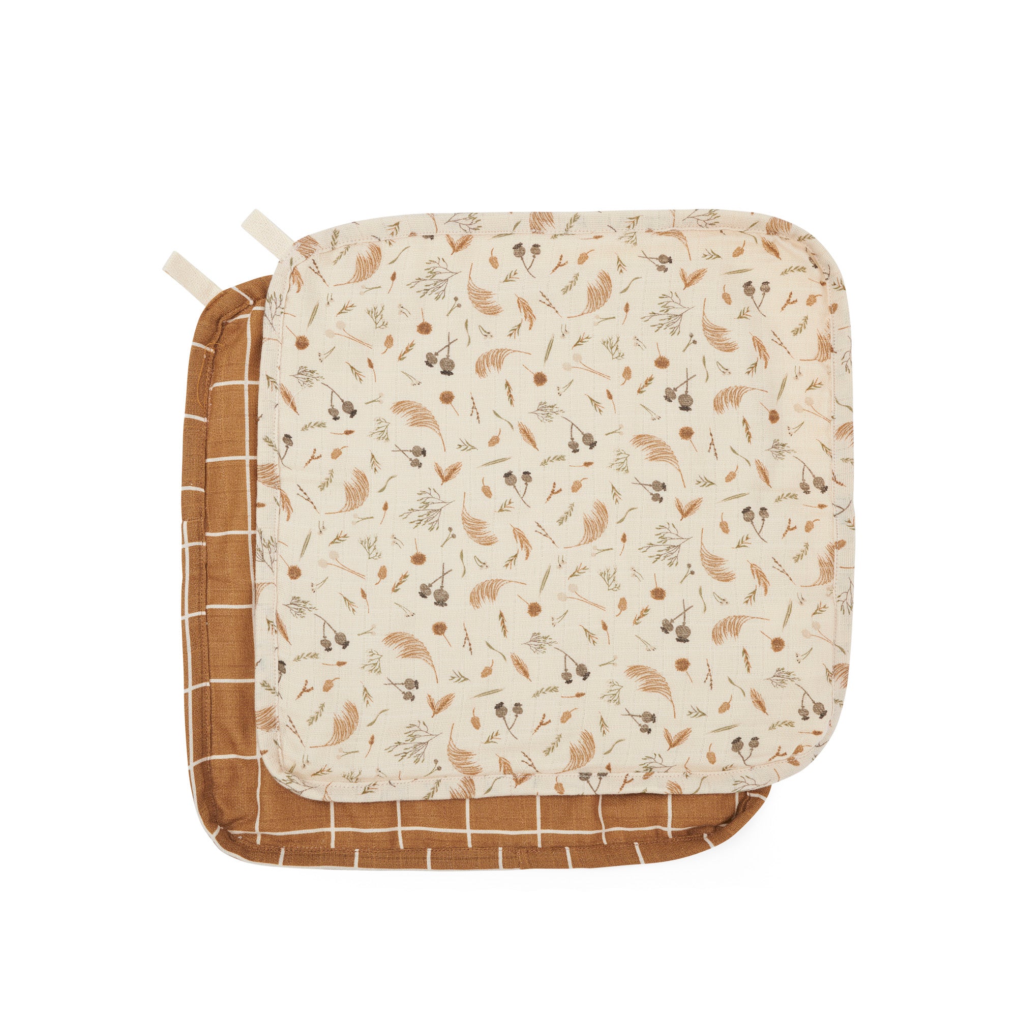 Organic Baby & Toddler Washcloths Set Of 2 - Grasslands - Avery Row