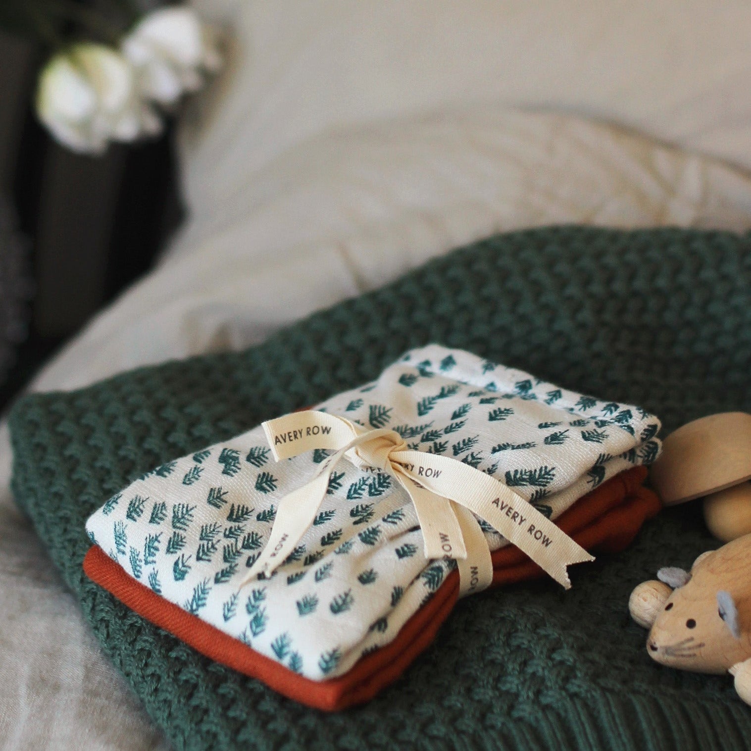 Organic Baby & Toddler Washcloths Set Of 2 - Nordic Forest - Avery Row