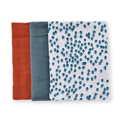 Organic Baby Muslin Squares Set of 3 - Nordic Forest - Avery Row