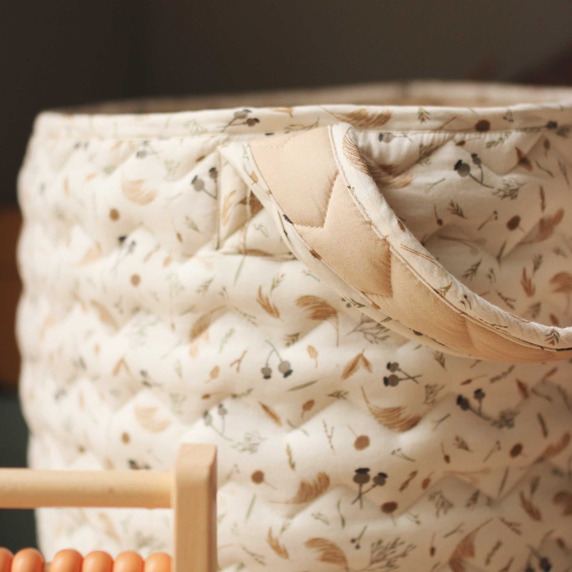 Large Quilted Storage Basket - Grasslands - Avery Row