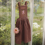 Kid's Pinafore Apron, Embroidered - Love Birds - Avery Row