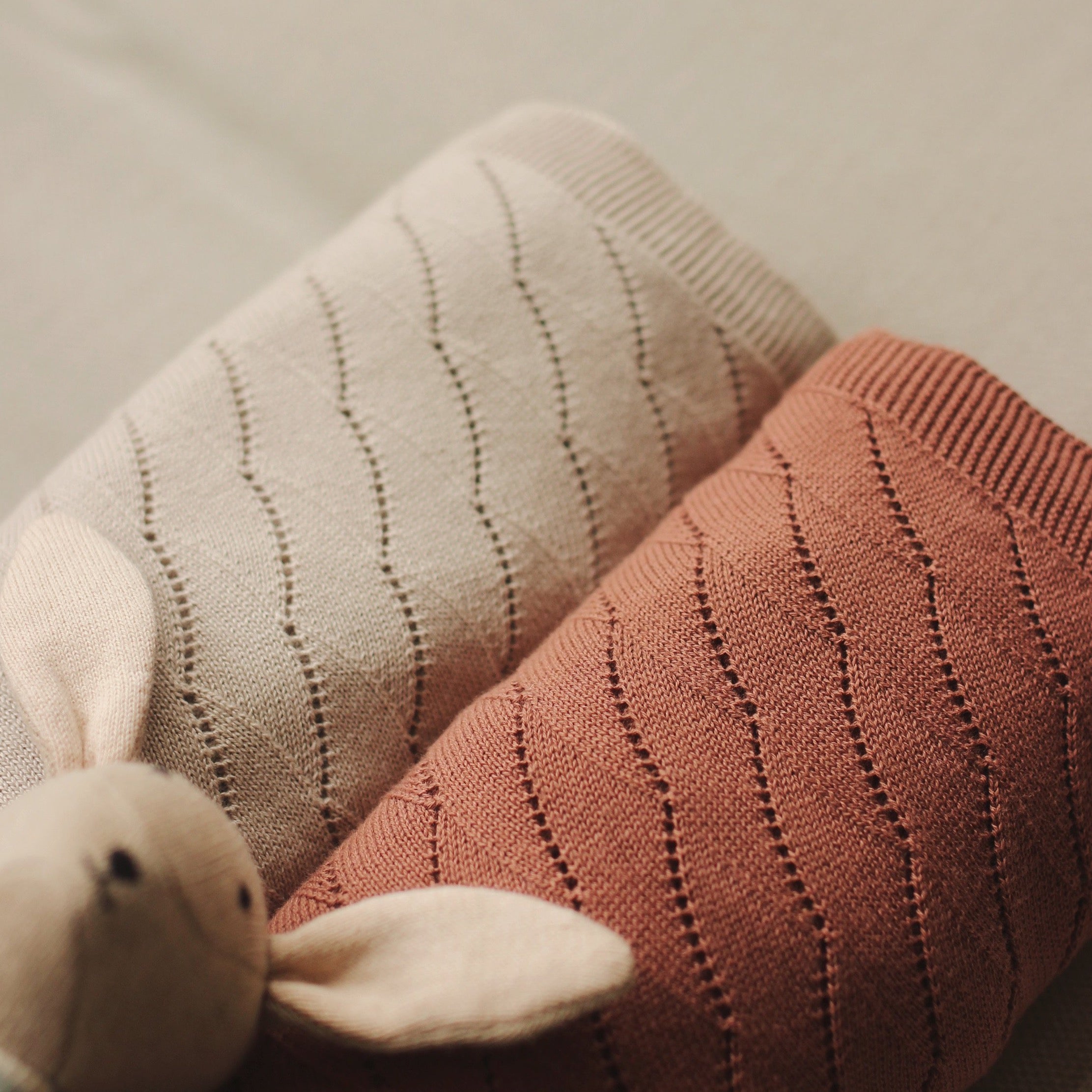 Wave Knit Blanket - Mist - Avery Row