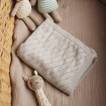 Wave Knit Blanket - Mist - Avery Row