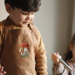 Kid's Apron, Embroidered - Woodland Hedgehog - Avery Row