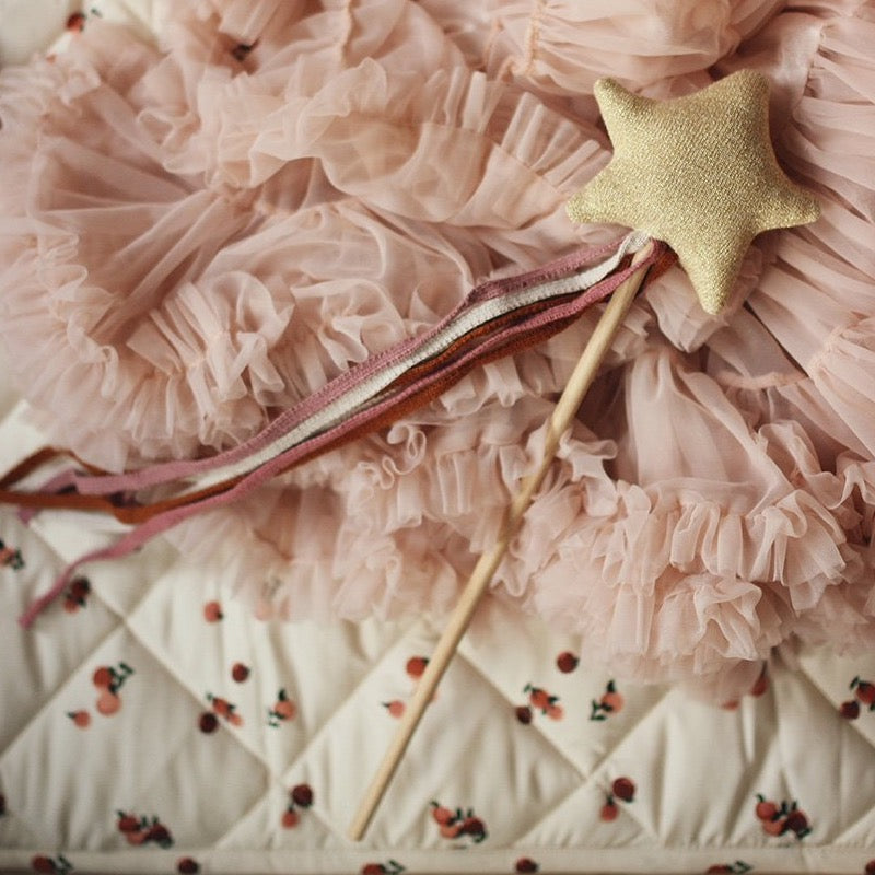 Children's Gold Knitted Sparkle Star Wand - Avery Row