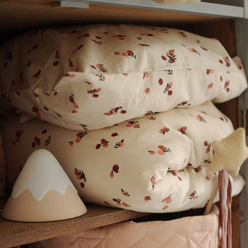 Cotbed Organic Cotton Bedding Set - Peaches - Avery Row