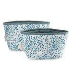 Small Quilted Storage Baskets Set of 2 - Nordic Forest - Avery Row
