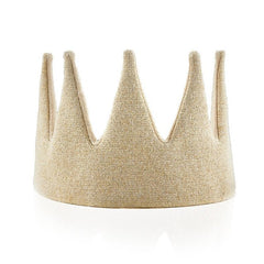 Children's Gold Sparkle Knitted Crown - Avery Row