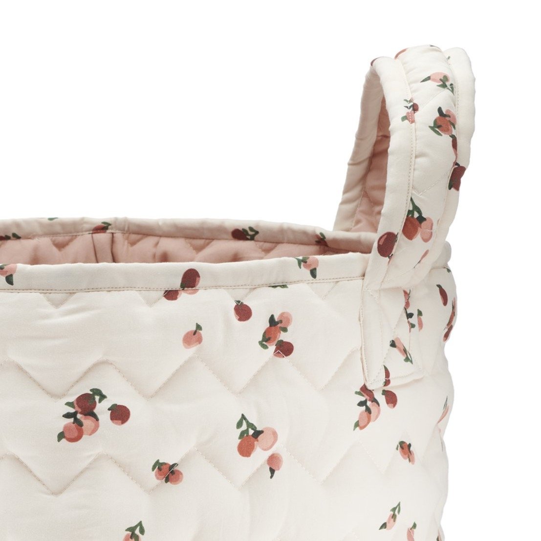 Large Quilted Storage Basket - Peaches - Avery Row